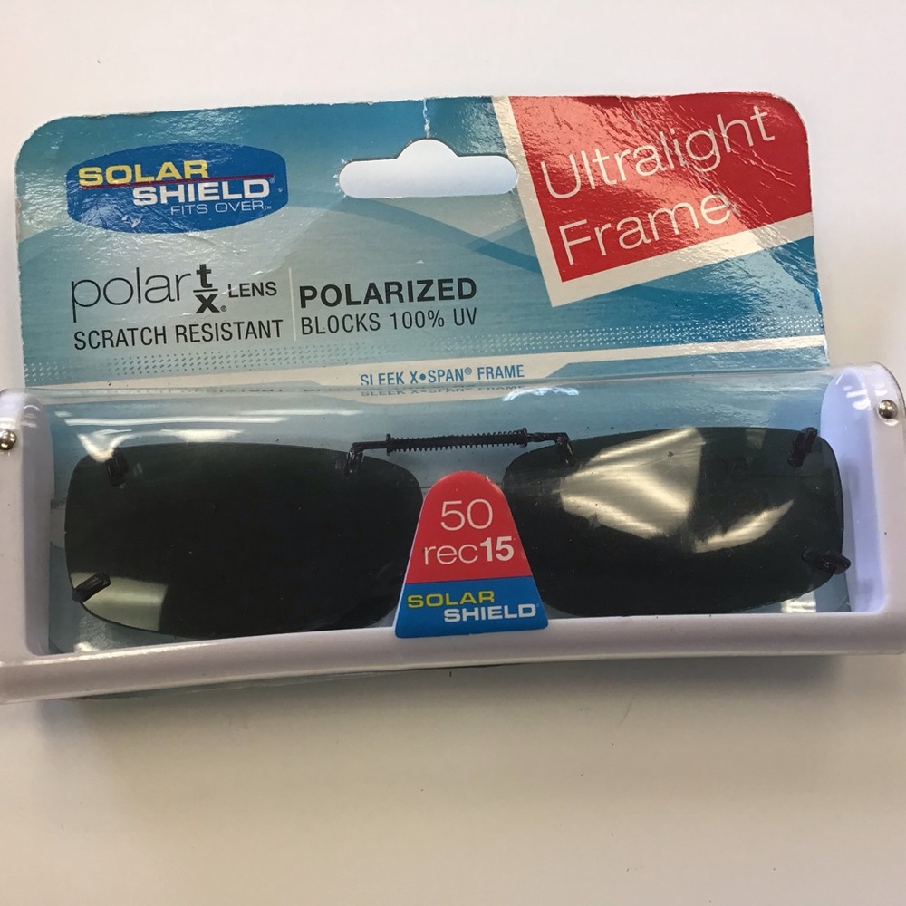 Solar Shield Clip On Sun Lenses w / Case
